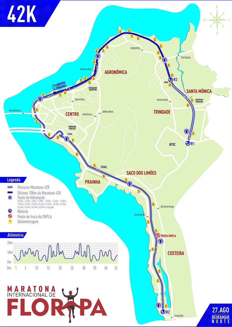 Maratona Internacional de Floripa divulga percurso Runner's World Brasil