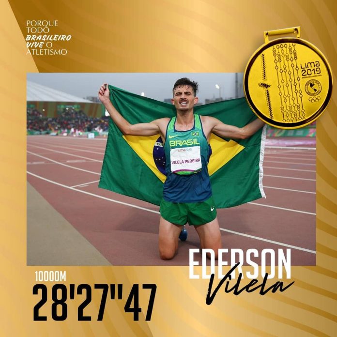 Ederson Vilela Pereira é ouro nos 10 mil metros em Lima