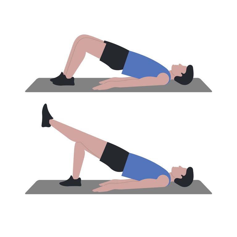 Treino de posterior de coxa: ponte unilateral