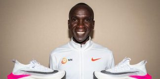 Eliud Kipchoge e o Nike Alphalfly, proibido nas Olimpíadas de Tóquio 2020